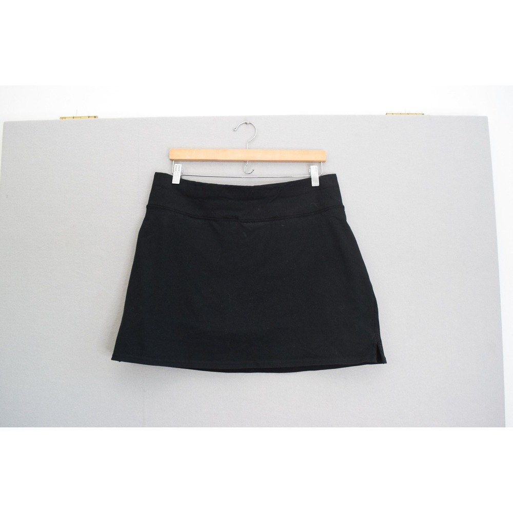 Pact Skort XL Black Organic Cotton Active Skirt Womens Athleisure Stretch